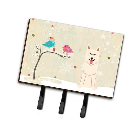 Carolines Treasures Christmas Presents Between Friends White German Shepherd Leash or Key Holder BB2517TH68